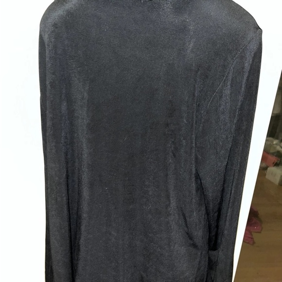 Travelers by Chico’s 2 black lounge open front top ruffled trim - Picture 5 of 5